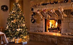 Image result for Christmas Fireplace Night