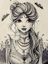 Image result for Vampire Dress Drawing