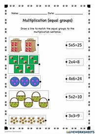 Image result for Equal Groups Multiplication Worksheets