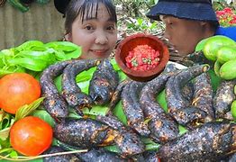 Image result for Cá Lóc Nướng Rơm