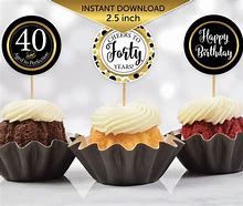 Image result for 40th Year Birthday Cupcake Idea Man