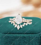 Image result for Handcrafted Pear-Shaped Moissanite Ring