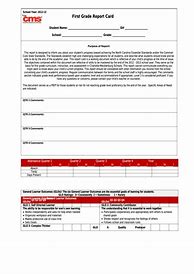 Image result for First Grade Report Card Template