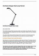 Image result for Halogen Desk Lamp