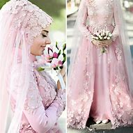 Image result for Pink Muslim Wedding Dresses