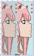 Image result for Anime Characters Pixel Art Grid