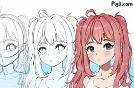 Image result for Korean Anime Girl Drawing