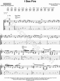 Image result for I See Fire Guitar Fingerstyle Tabs