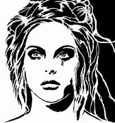 Image result for Stencil Drawing of a Face