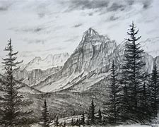 Image result for How to Draw a Mountain Scene