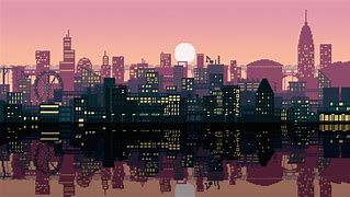 Image result for Pixel Art City Poster