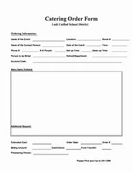 Image result for Catering Order Form Template