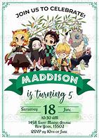 Image result for Demon Slayer Anime Birthday Card