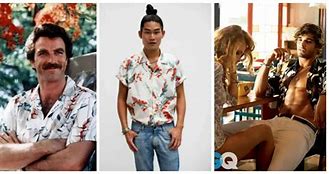 Image result for Men Wearing Hawaiian Shirts