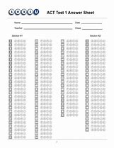 Image result for Act Test Sheet