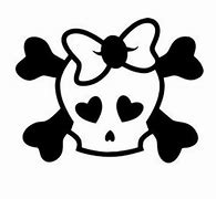 Image result for Skull and Crossbones Stencil Girly