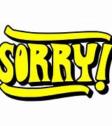 Image result for Sorry Cartoon Sticker