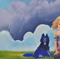 Image result for Girl Blue Dog