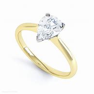 Image result for Pear-Shaped Yellow Gold Engagement Ring