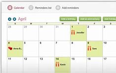 Image result for Reminders Calendar