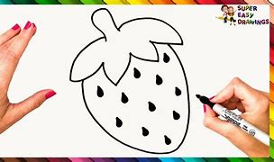 Image result for How to Draw Strawberry Easy