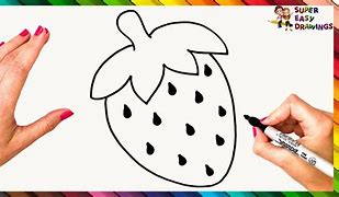 Image result for How to Draw a Strawberry Top