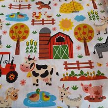 Image result for Farm Animal Cotton Fabric