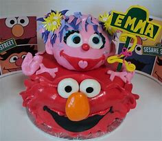 Image result for Elmo and Abby Cake