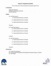 Image result for Paragraph Outline Template