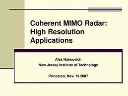 Image result for Coherent Mimo Radar