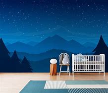 Image result for Kids Wall Mural Night Clouds