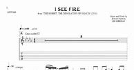 Image result for I See Fire Flute Sheet Music