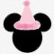 Image result for Silhouette Mickey Mouse with Birthday Hat