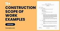 Image result for Scope of Work Letter Example