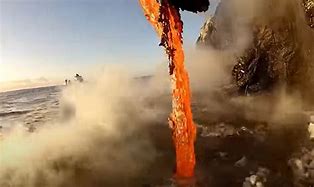 Image result for Lava Hitting Water