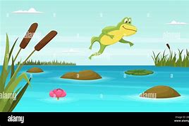 Image result for Cartoon Frog Pond