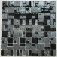 Image result for Black Fan Glass Mosaic Tile