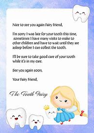 Image result for Tooth Fairy Letter Printable Boy