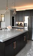 Image result for Black Kitchen with Copper Sink