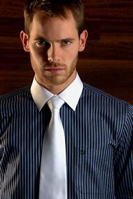 Image result for Blue Dress Shirt White Collar