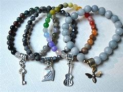 Image result for Stretch Bracelets with Personalized Charms