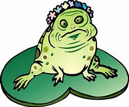 Image result for Cartoon Frog On Lily Pad