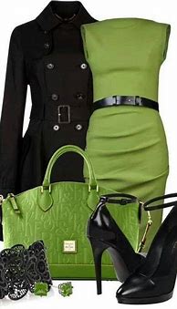 Image result for Green Dress Style