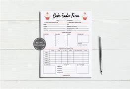 Image result for Free Printable Cake Order Form Template