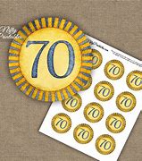 Image result for 70th Birthday Cupcake Toppers