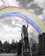 Image result for Rainbow Rain Painting