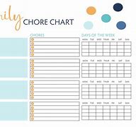 Image result for Kids House Chores Chart