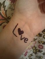 Image result for Love Tattoo Wrist