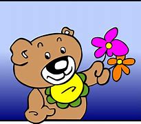 Image result for Teddy Bear with Flowers Clip Art