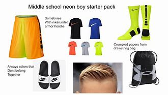 Image result for Middle School Boy Starter Pack